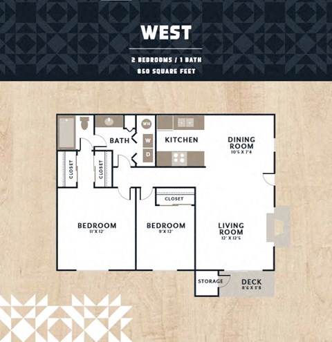 West Floorplan, Scout Apartments 10211 NE 134th Ln, Kirkland, WA 98034